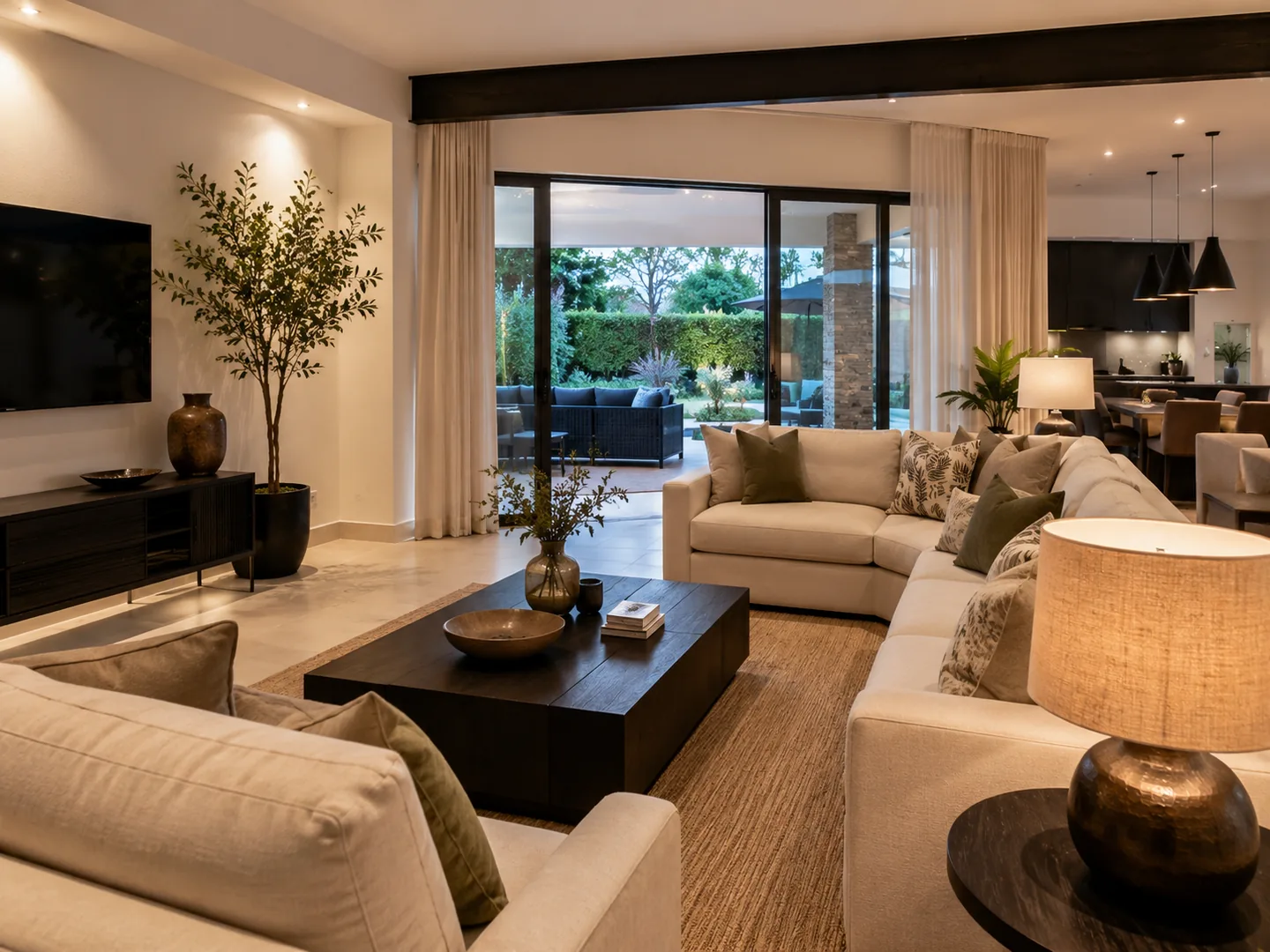Open-plan living area